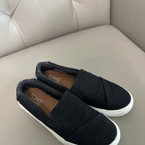 TOMS Black Slip-On Sneakers
